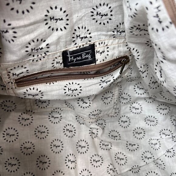 Myra bag Floral prints canvas hair-on leather weekender bag - Picture 10 of 14